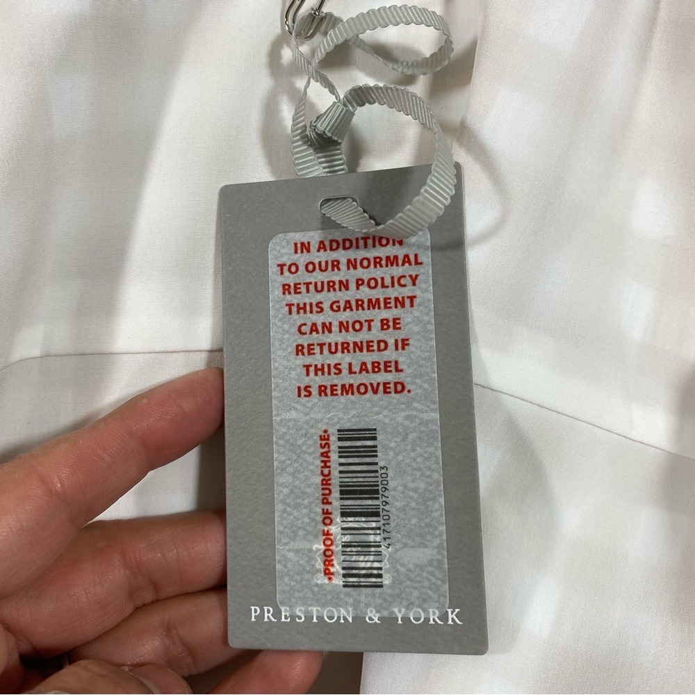 Preston & York Dress Seersucker Woman 6 Gingham Button Down Midi 3/4 sleeve NWT - Picture 4 of 16